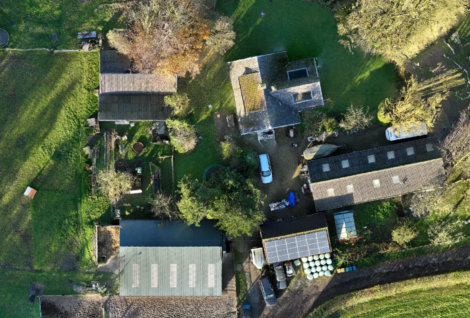 De Foto-app met een geografisch gerefereerde luchtfoto van een gebied